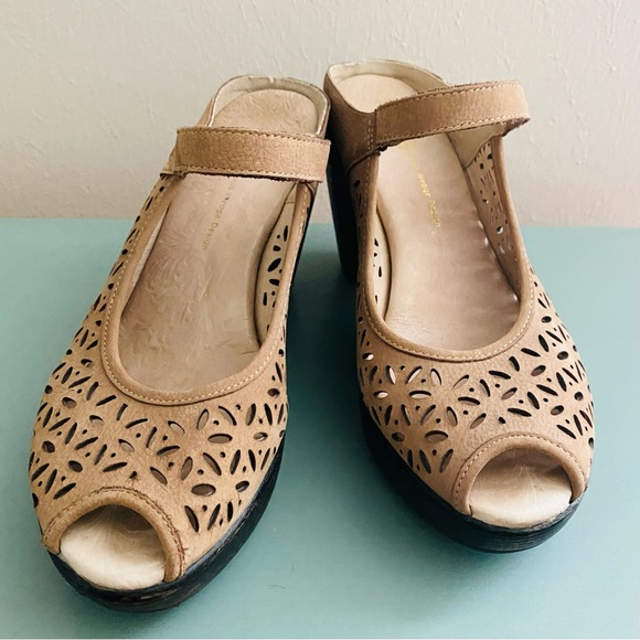 Jambu Leather Platform MaryJane Tan Sandals Women’s Size 9.5 - Picture 8 of 14